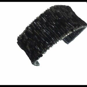 Black Wire Wrapped Bead Bracelet